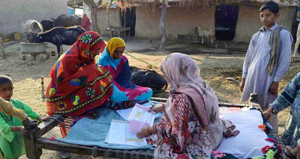Lady Health Workers on a village visit